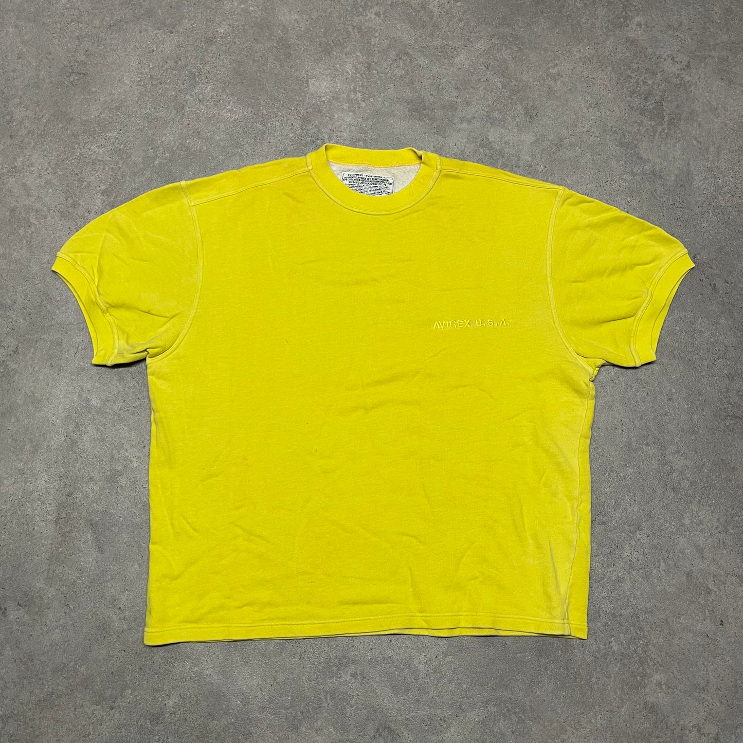 Vintage Avirex T-Shirt  Size XL Yellow