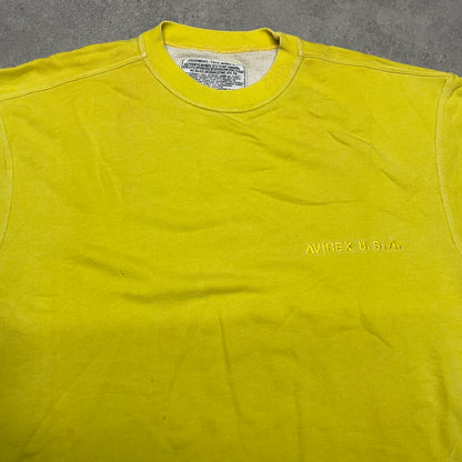 Vintage Avirex T-Shirt  Size XL Yellow