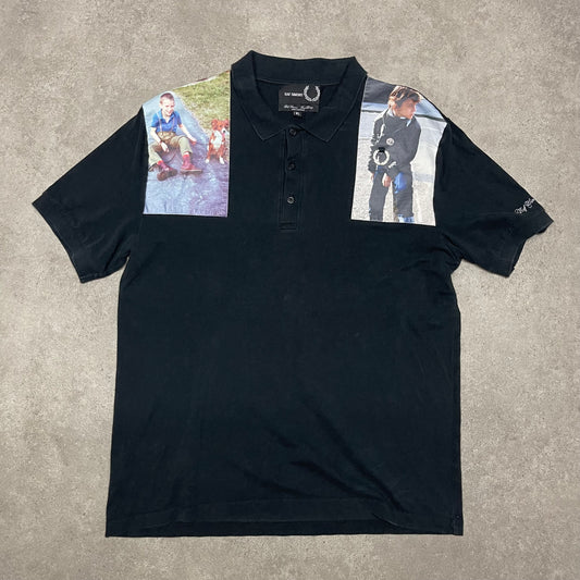 Fred Perry Raf Simons Polo Shirt Size XL Black