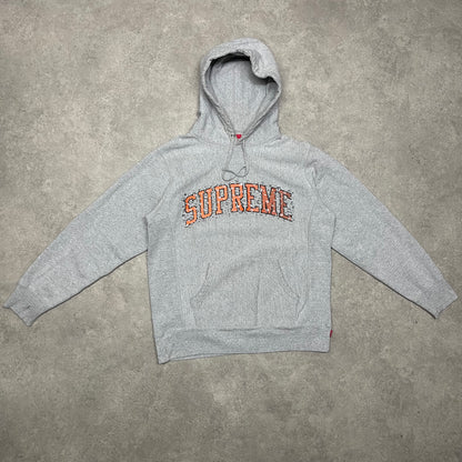 Supreme Water Arc Hooded Sweatshirt Size M Grey