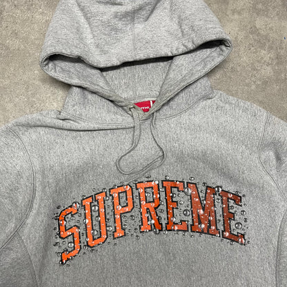 Supreme Water Arc Hooded Sweatshirt Size M Grey