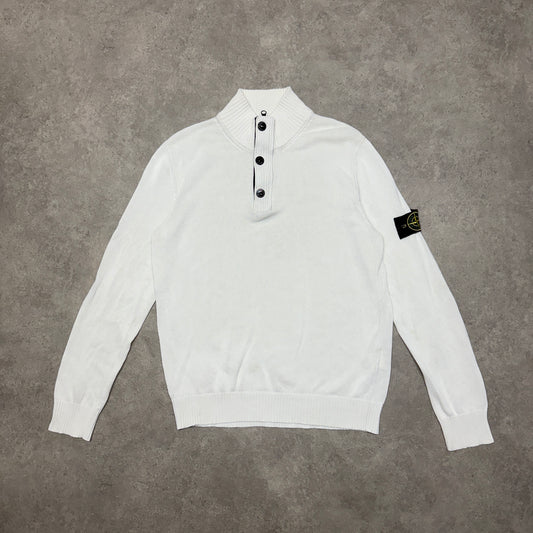 Vintage Stone Island Zip up Jumper Size XL White