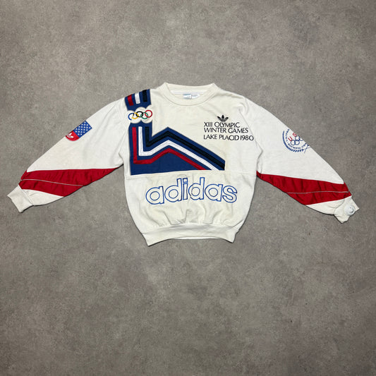 Adidas 13’th Winter Games Vintage Sweatshirt  Size M White