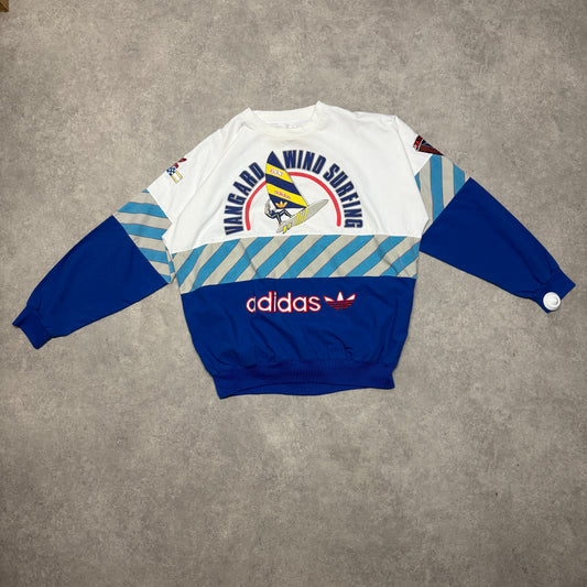 Adidas Vintage Wangard Wind Surfing Sweatshirt Size L White