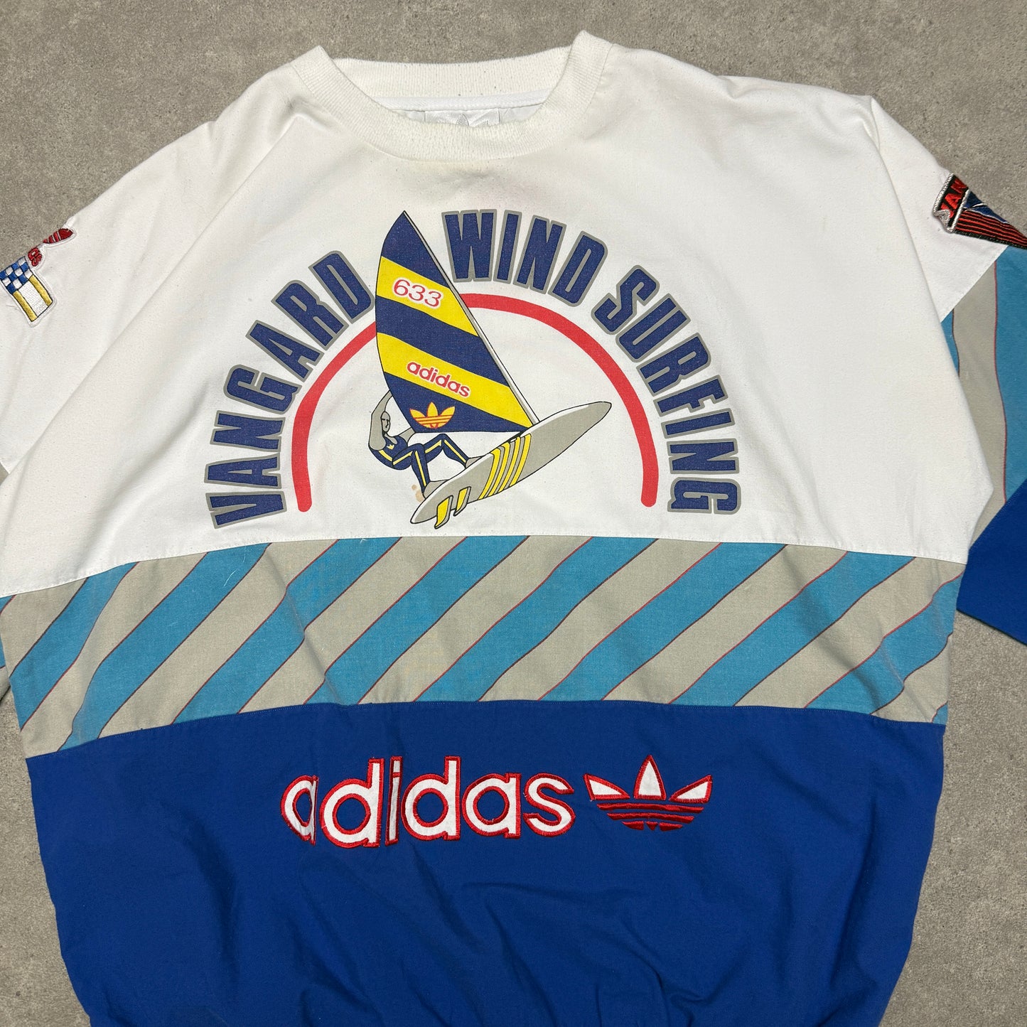 Adidas Vintage Wangard Wind Surfing Sweatshirt Size L White