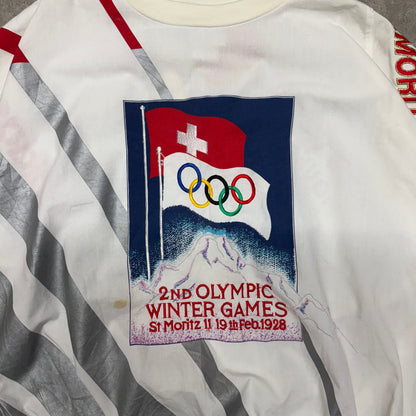 Adidas Olympic Vintage Sweatshirt Size L White