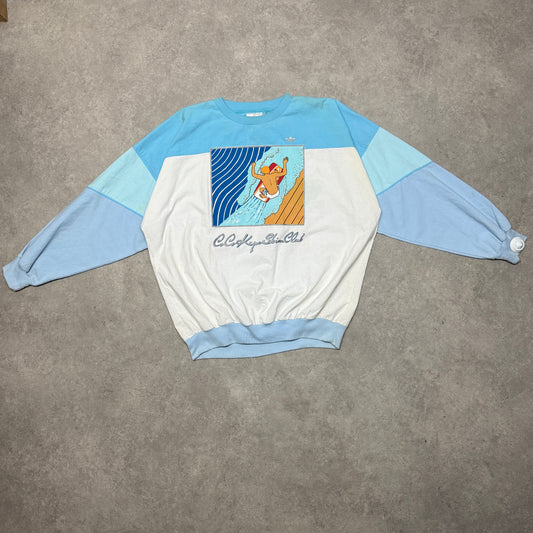 Adidas Vintage Coco Beach Sweatshirt Size XL White