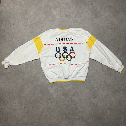 Adidas USA Olympic 80’s Vintage Sweatshirts Size L White