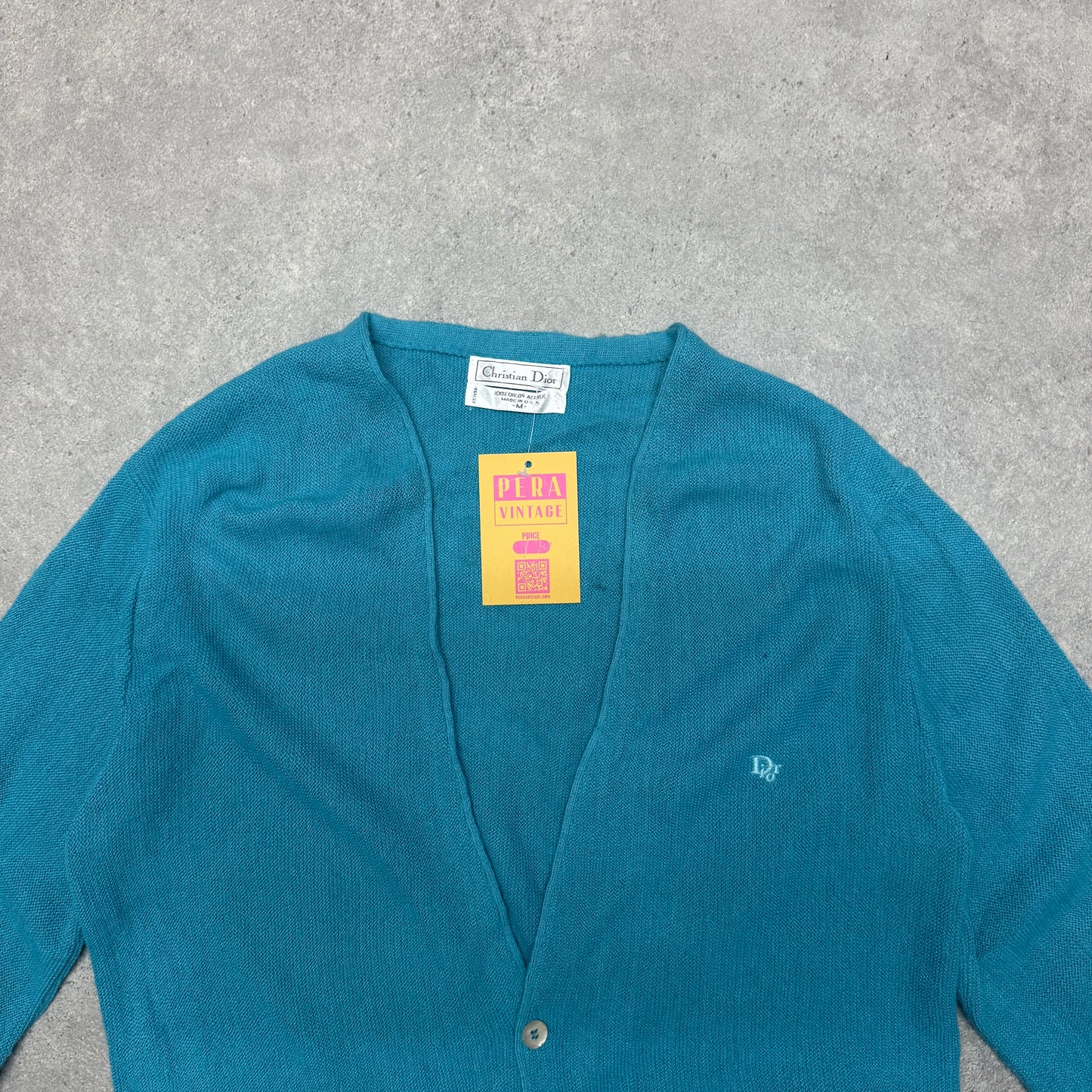 Cristian Dior Cardigan Size M Turquoise