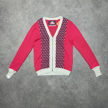 Evisu Cardigan Size Full Zip Up M Pink