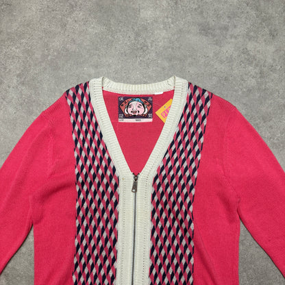 Evisu Cardigan Size Full Zip Up M Pink