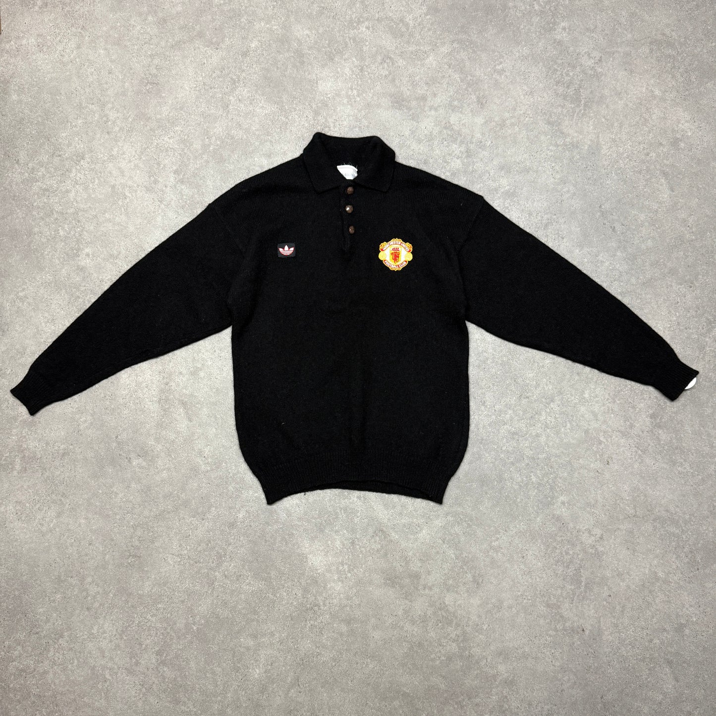 Adidas 90's Manchester United Jumper Size M Black