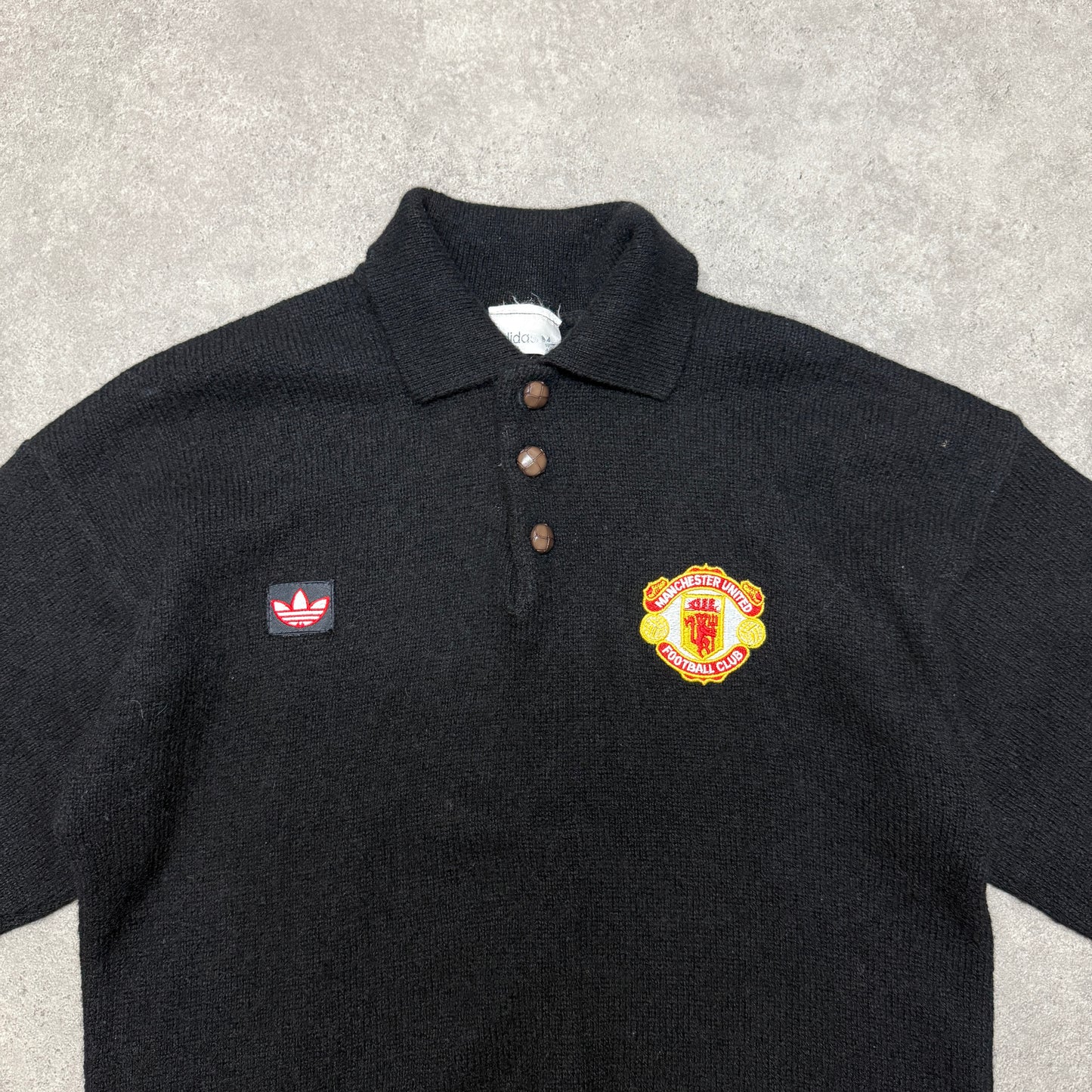 Adidas 90's Manchester United Jumper Size M Black