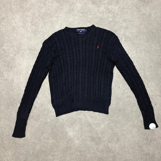 Polo Ralph Lauren  Cable Knit  Jumper Size M Navy