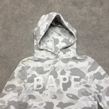 Bape Camo Hoodie Size S White