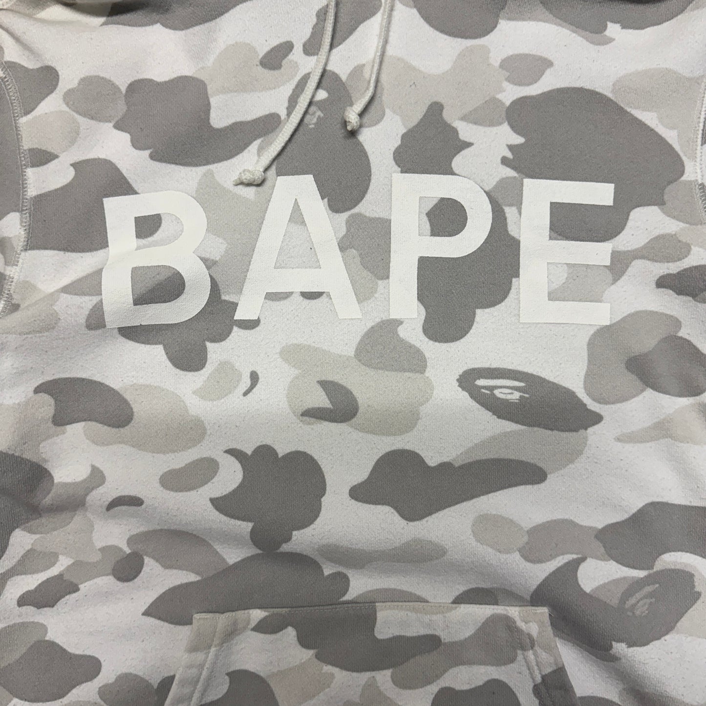 Bape Camo Hoodie Size S White