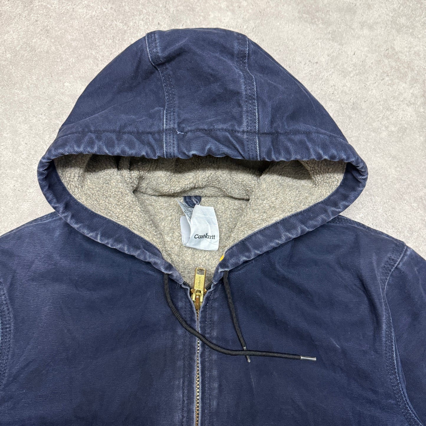 Carhartt Hoodie Jacket Size S Navy