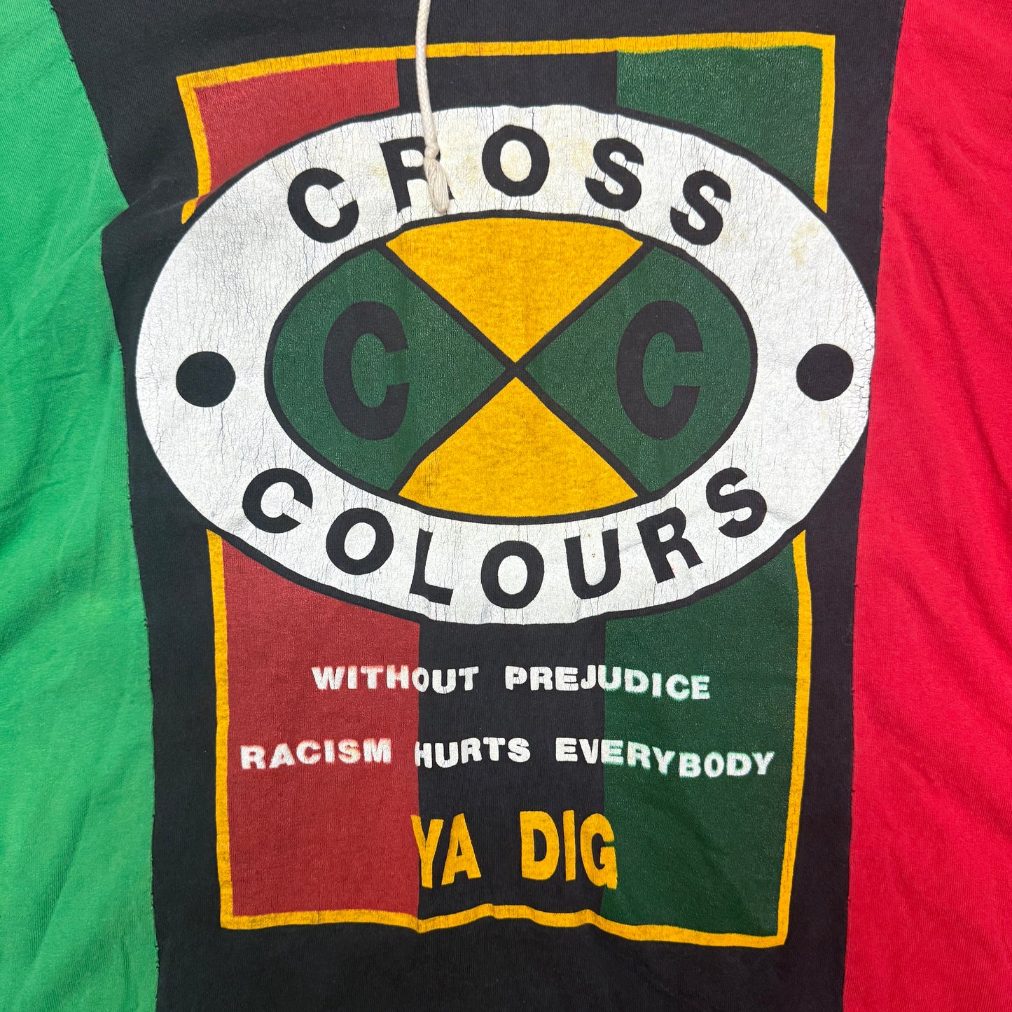 CROSS COLOURS  Vintage Hoodie Size L Multicolour