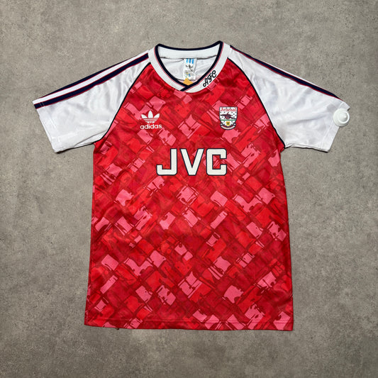 Vintage Arsenal FC 1990-92 Adams Football Shirt Size S Red