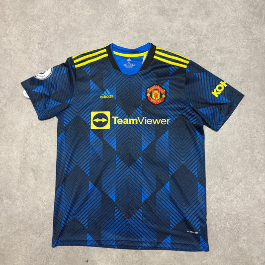 Manchester United Sancho 2021-22 Football Shirt Size XL Blue