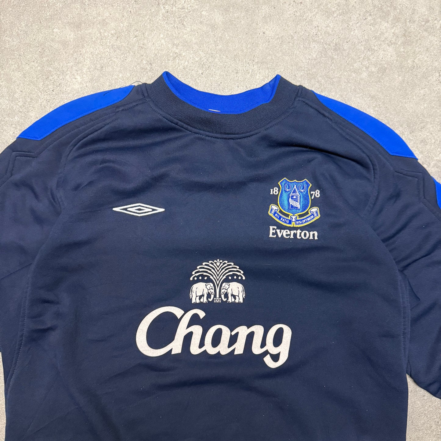 Everton 2008-09 Training Sweatshirt Size L Navy