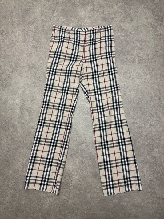 Vintage Burberry Check Trousers Size (32X31) Beige