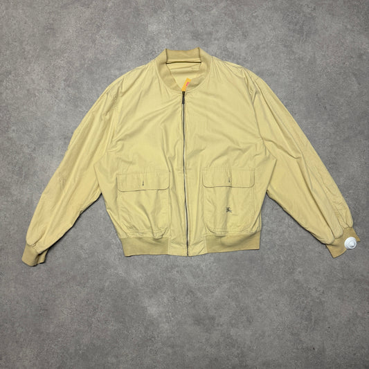 Vintage Burberry Harrington Jacket Size XL Beige