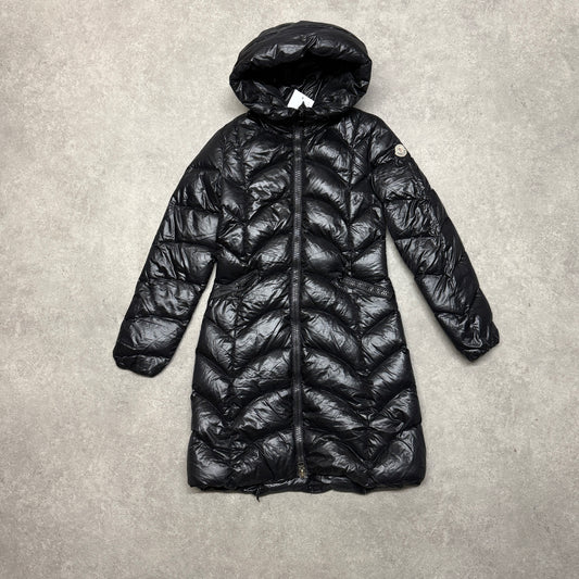 Moncler Long Goose Down Jacket Size S Black