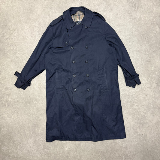 Vintage Burberry Trench Coat Size L Navy