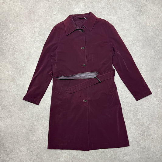 Burberry Trench Coat  With Lined Burgundy  Size M Beige