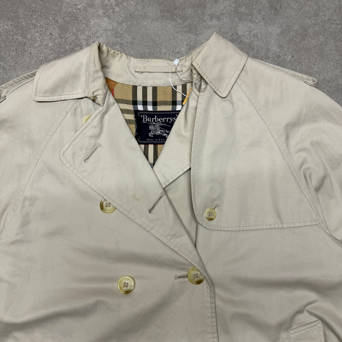 Burberry Trench Coat Size Double Breasted XL Beige