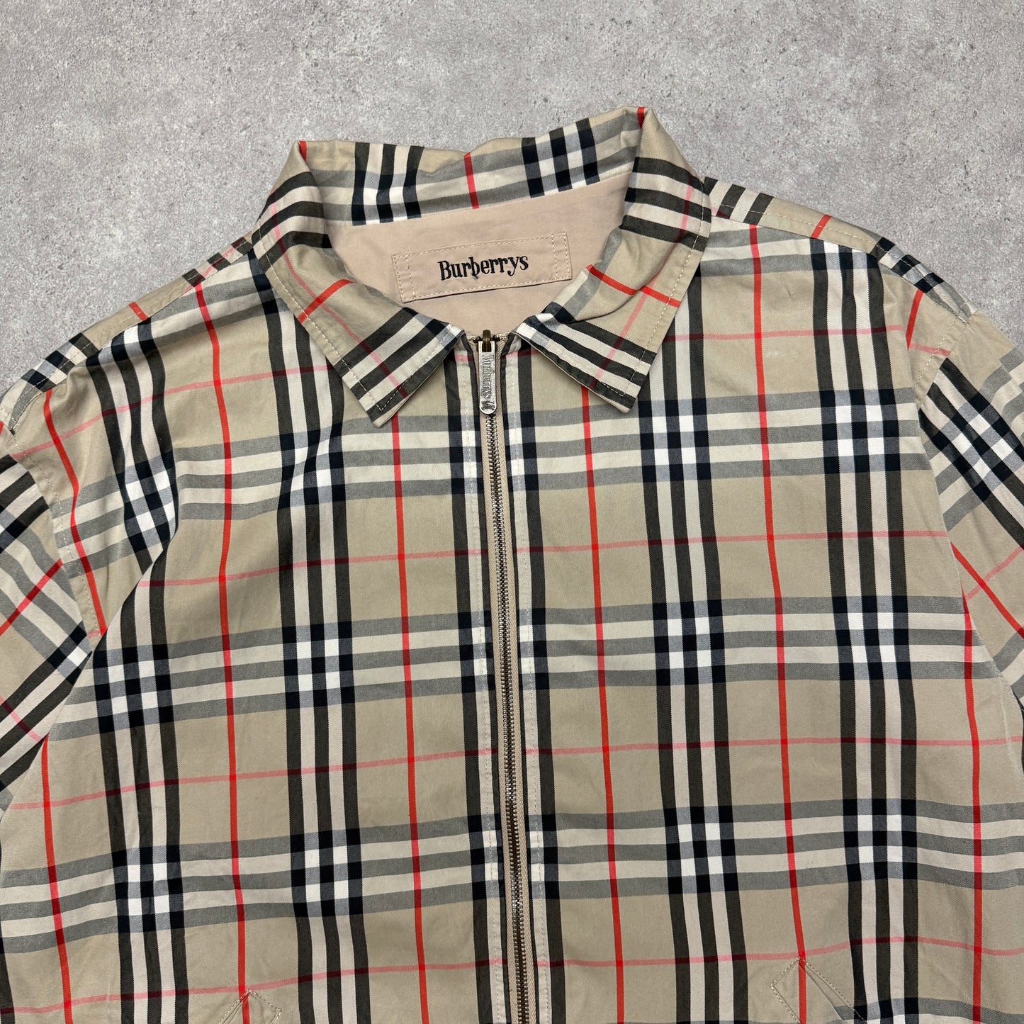 Burberry Reversible Harrington Jacket Size L Beige