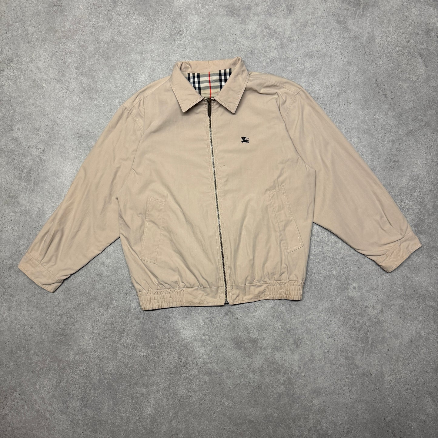 Burberry Reversible Harrington Jacket Size L Beige