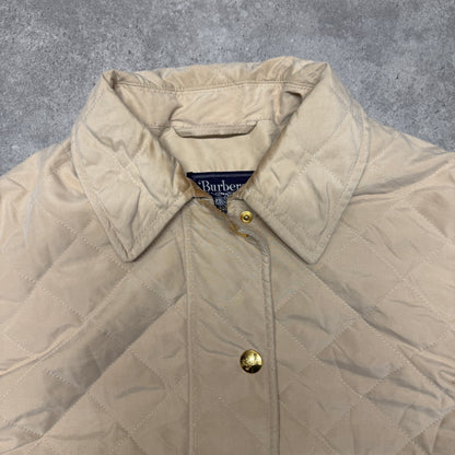 Burberry Quilted Jacket Coat Size XL Beige