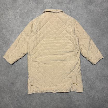 Burberry Quilted Jacket Coat Size XL Beige