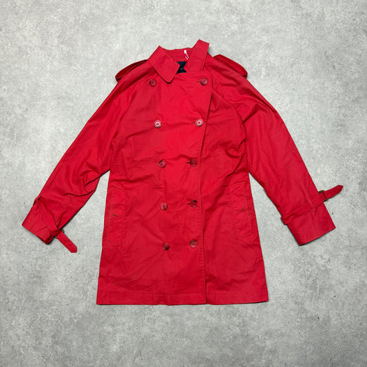 Vintage Burberry Trench Coat Size S Red