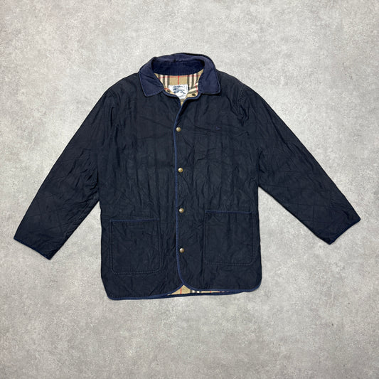 Burberry Quilted Jacket Size L Navy