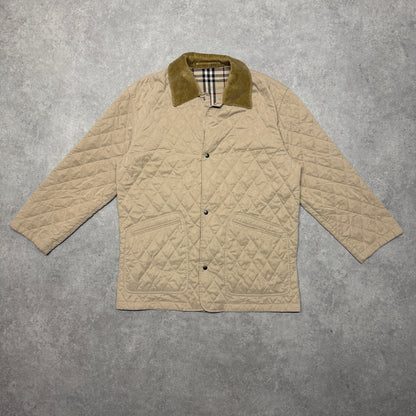 Burberry Quilted Jacket Size XL Beige