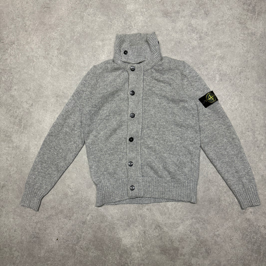 Vintage Stone Island Full Zip Up Jumper Size M Grey