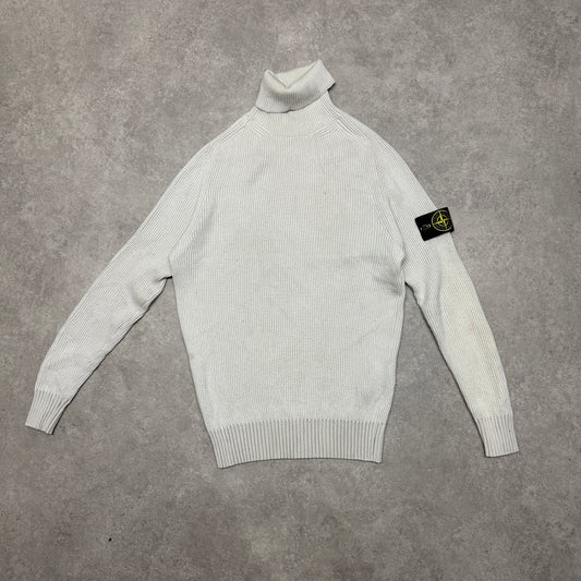 Stone Island Turtle Neck Jumper Size XL Light Grey