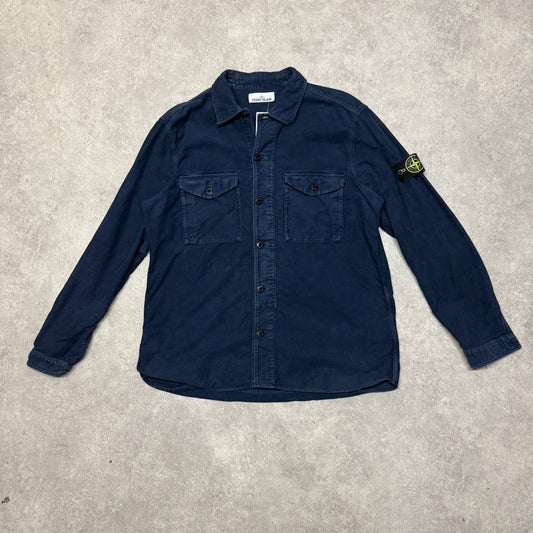 Stone Island Thick Shirt Size XL Navy