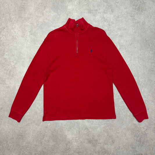 Polo Ralph Lauren Quarter Zip Size M Red