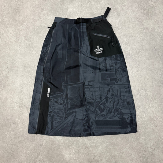 Palace x Vivienne Westwood Gore-Tex Mono Print Skirt Size(30x32) Black