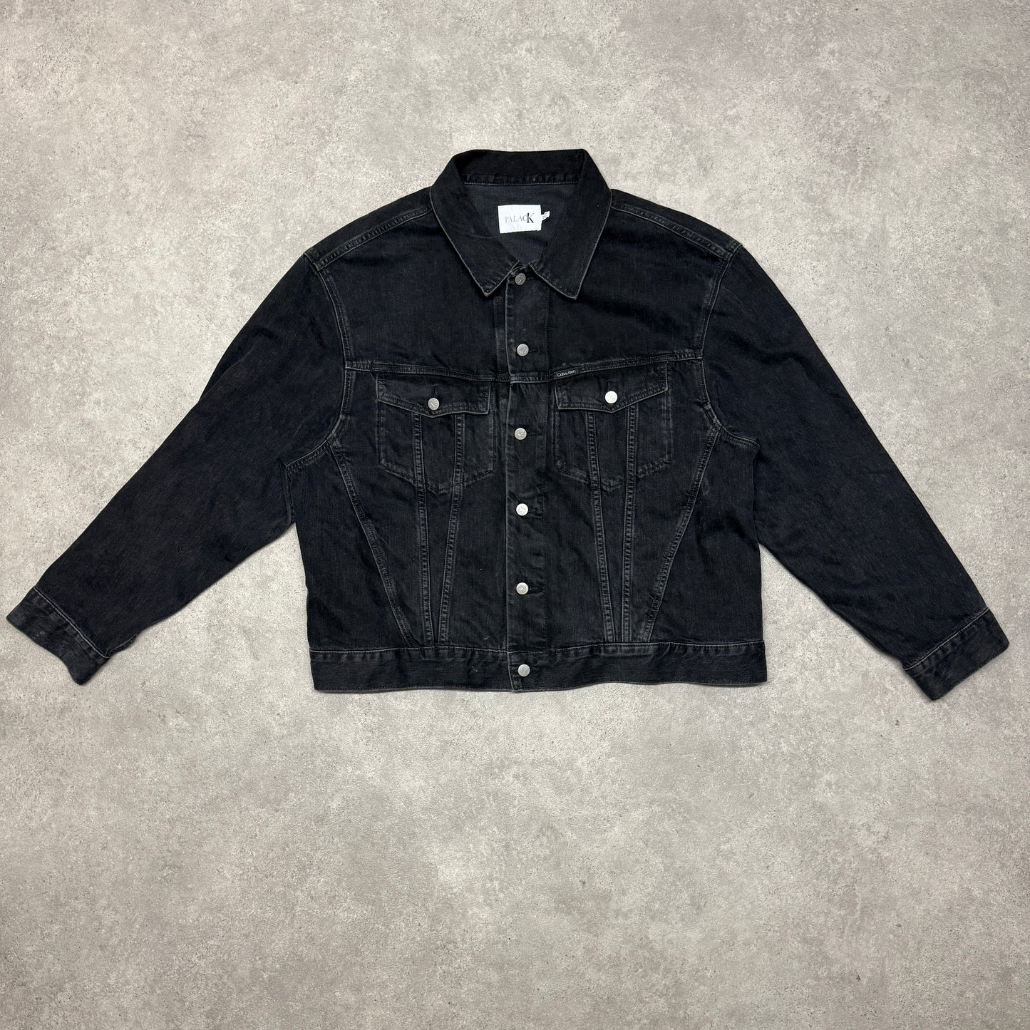 Palace x Calvin Klein Relaxed Trucker Denim Jacket Size XL Black