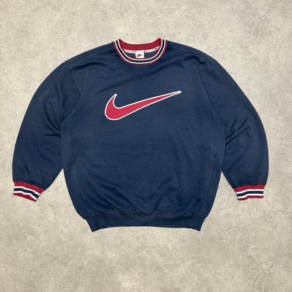 Vintage 90s Nike Sweatshirts Big Logo Size XXL Navy