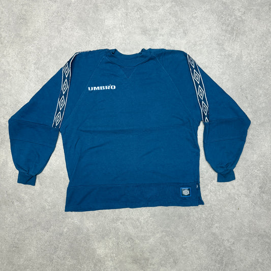 Vintage Umbro 90s Sweatshirts Size M Blue