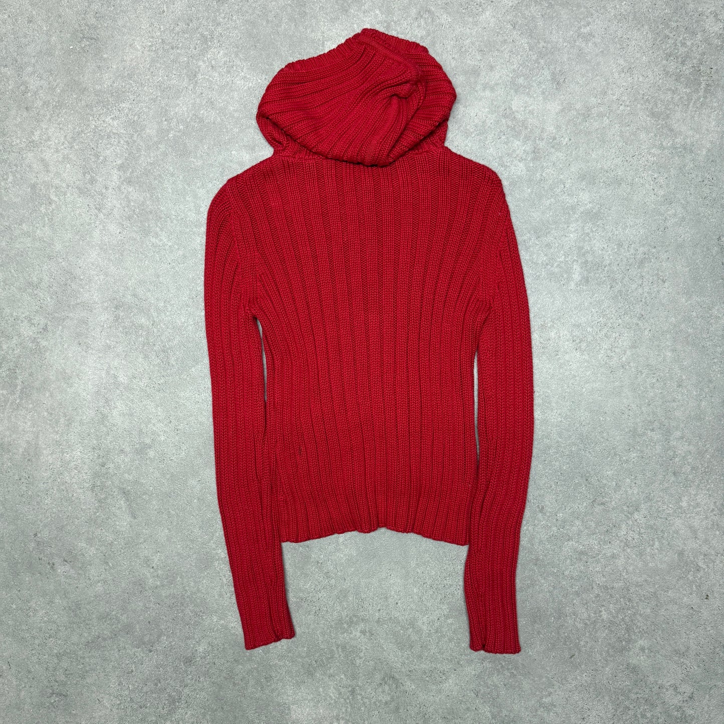 Polo Ralph Lauren American Flag Hooded  Heavy Knit Jumper Size S Red