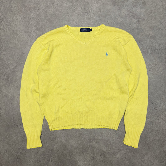 Polo Ralph Lauren Heavy Knit Jumper Size S Yellow