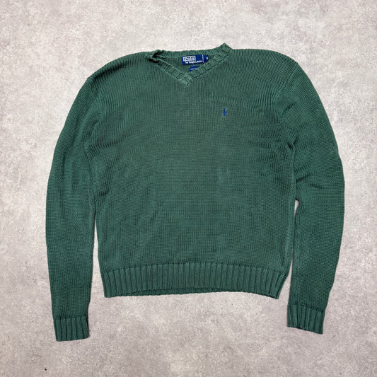 Polo Ralph Lauren Heavy Knit Jumper Size M Green