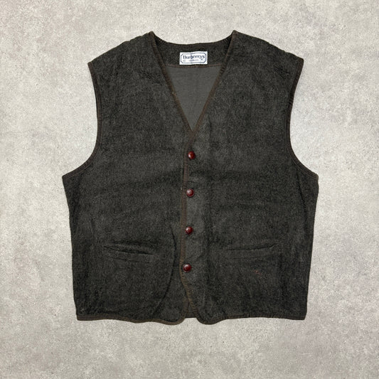 Vintage Burberry Wool Vest Size M Brown